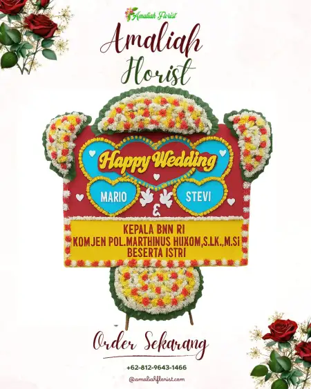 Papan Bunga Pernikahan Mulusan